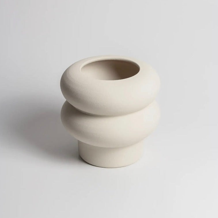 Vase Ripple blanc grand format