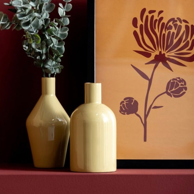 Vase bouteille émaillé