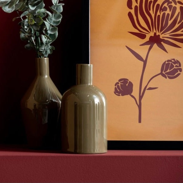 Vase bouteille émaillé