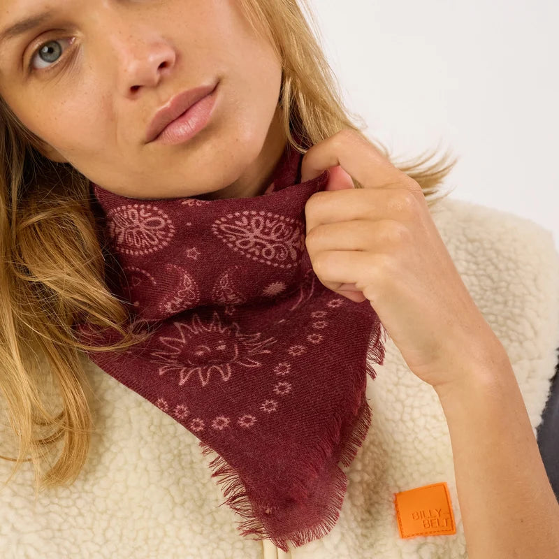 Foulard Alice bordeaux