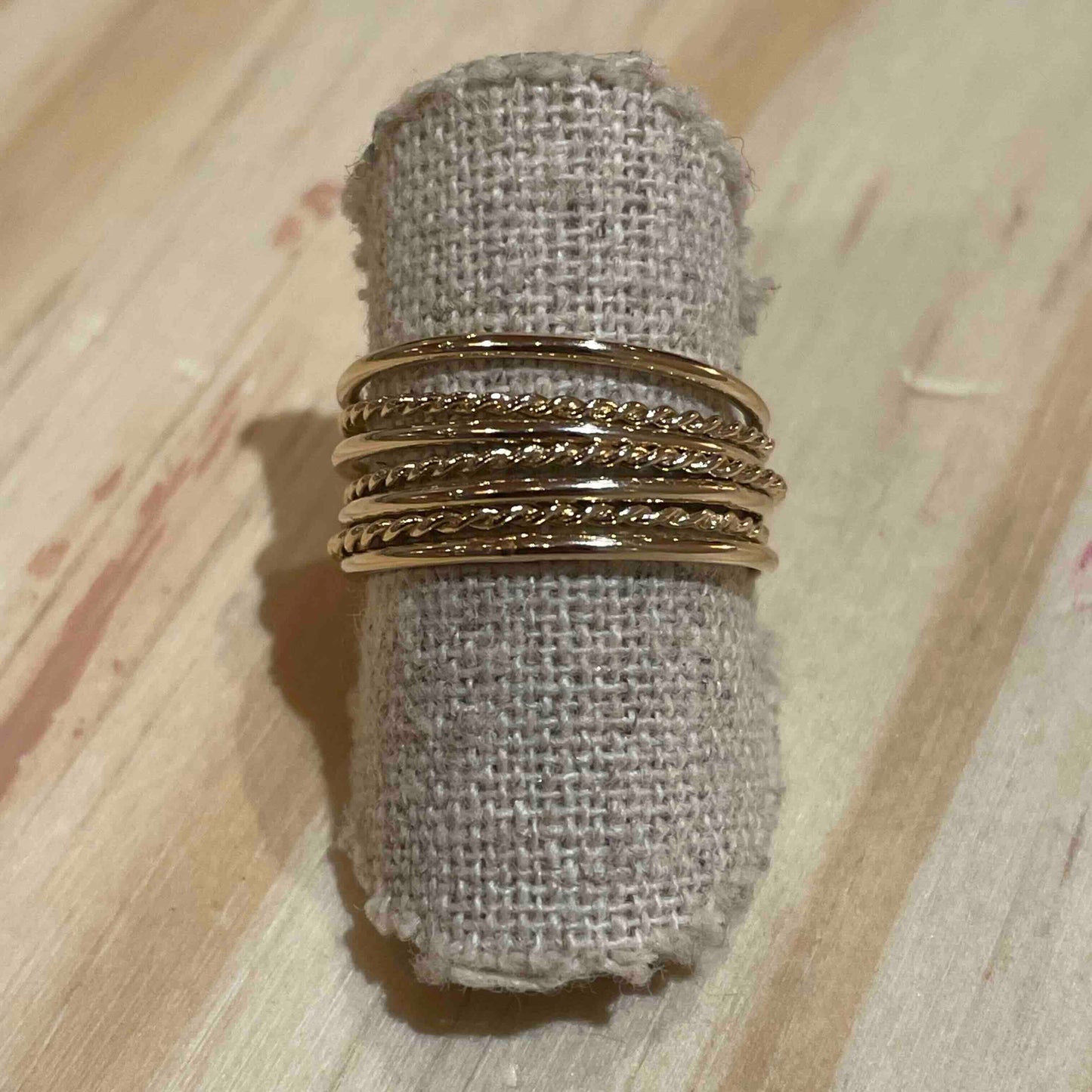 Bague semainier plaqué or