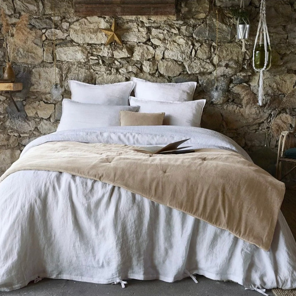 Bout de lit velours de coton Pampa
