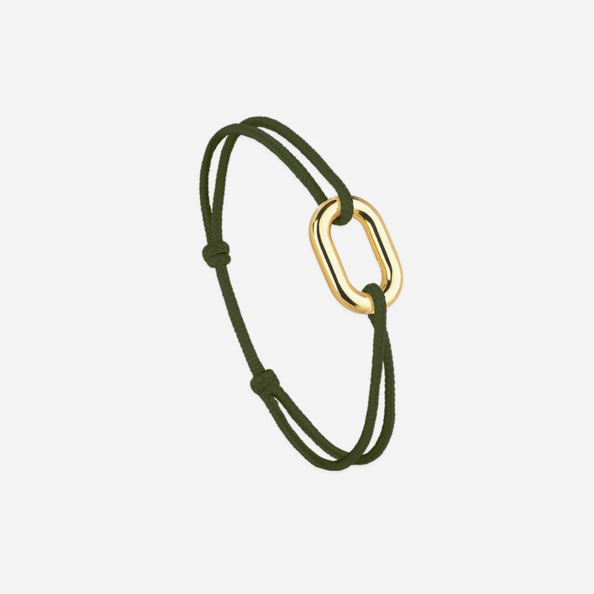 Bracelet Maillon 16mn - lien fin kaki plaqué or