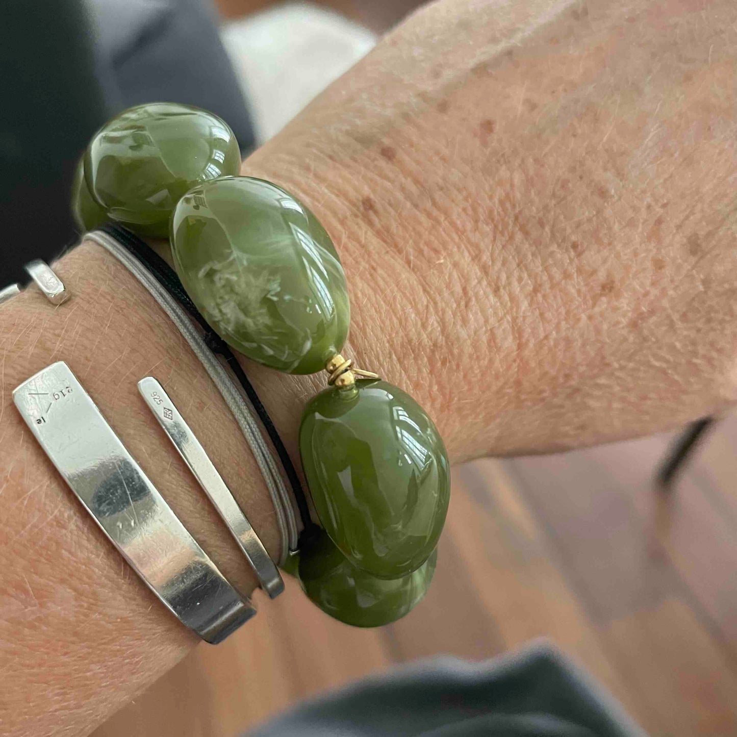 bracelet beans résine