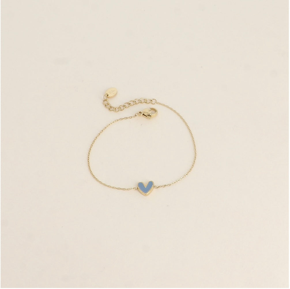 Bracelet coeur émaillé