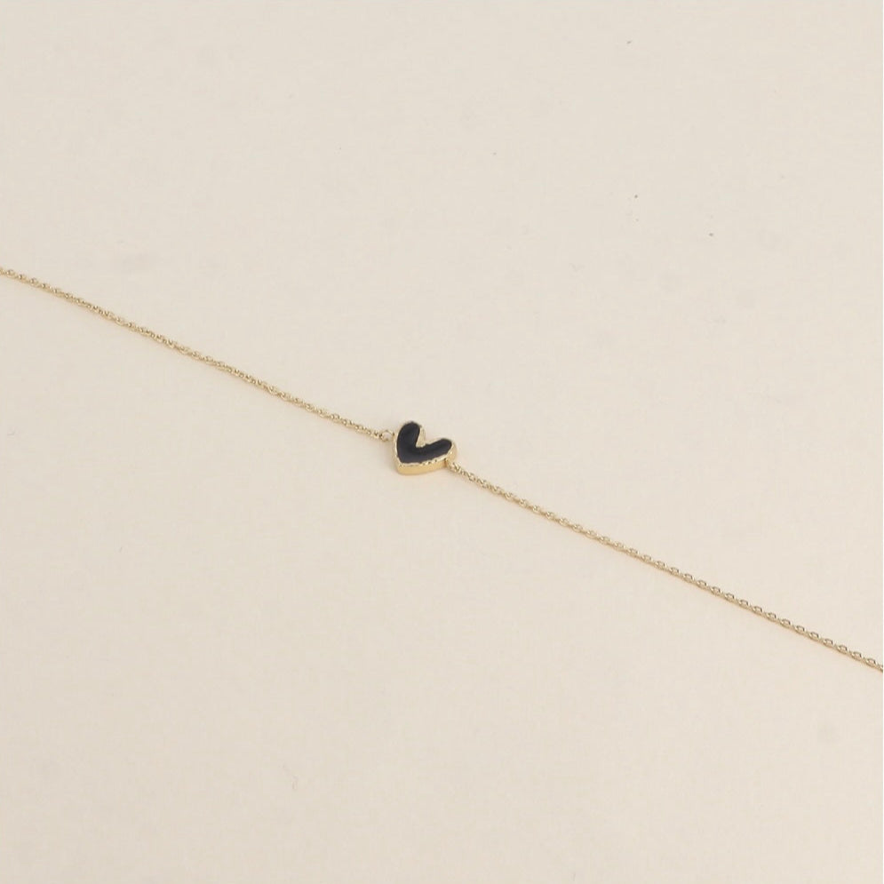 Bracelet coeur émaillé