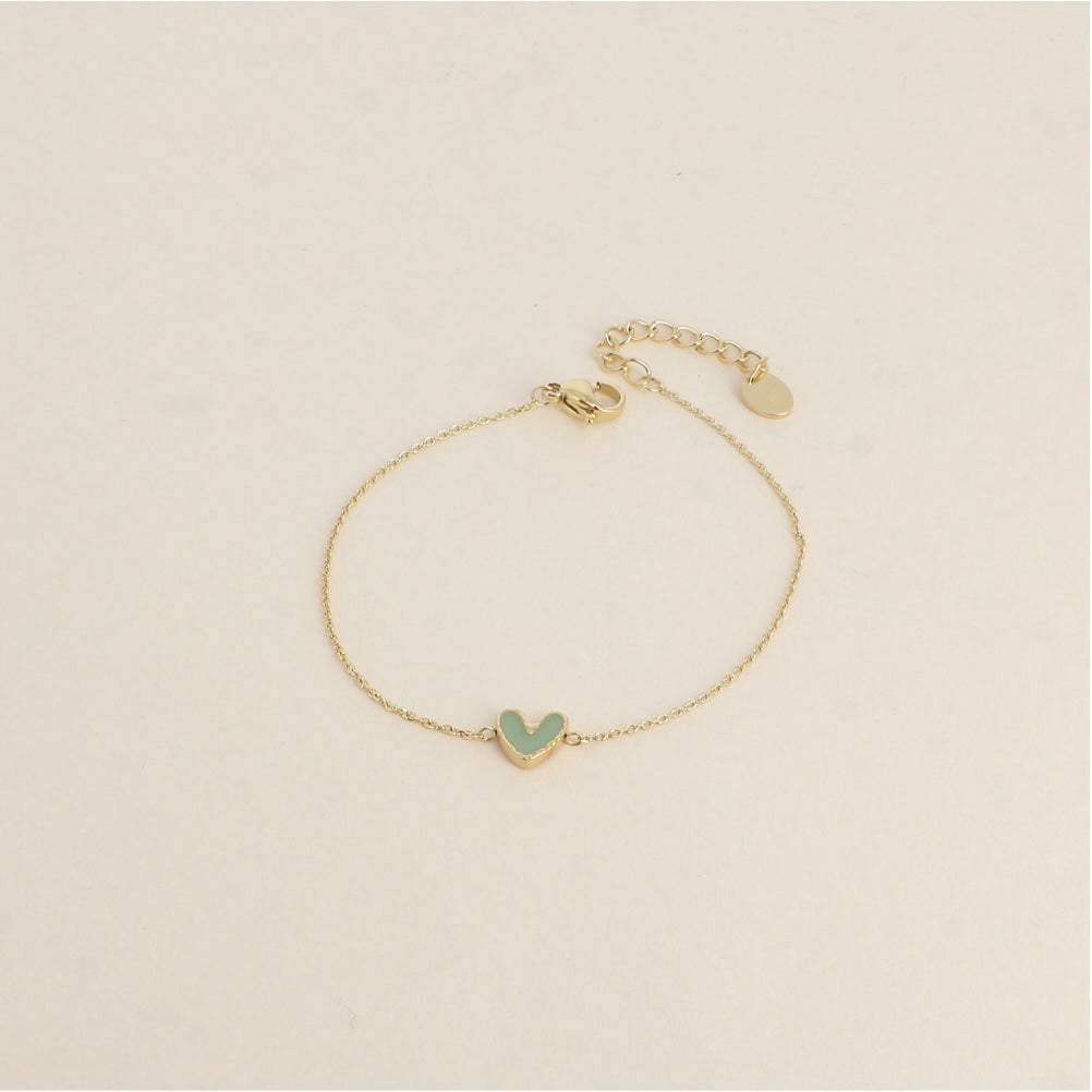 Bracelet coeur émaillé
