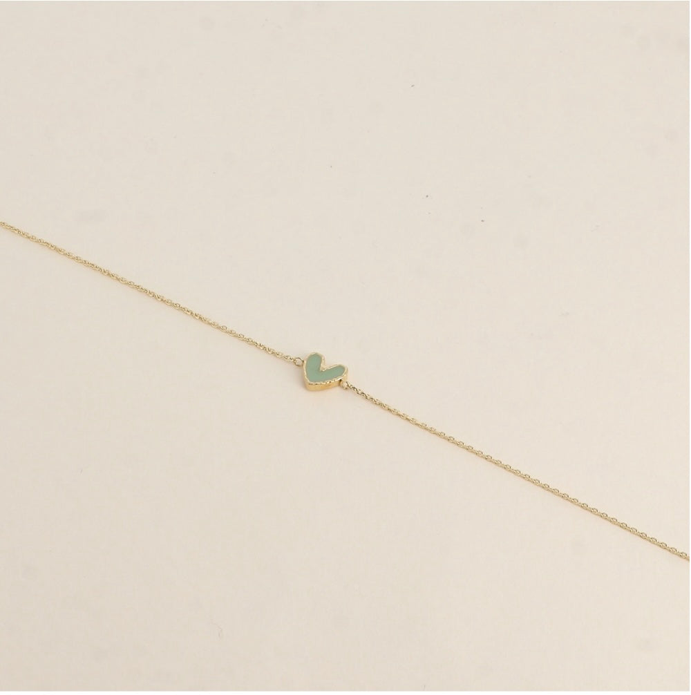 Bracelet coeur émaillé