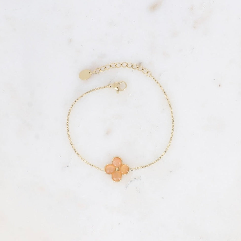 Bracelet trèfle pierres