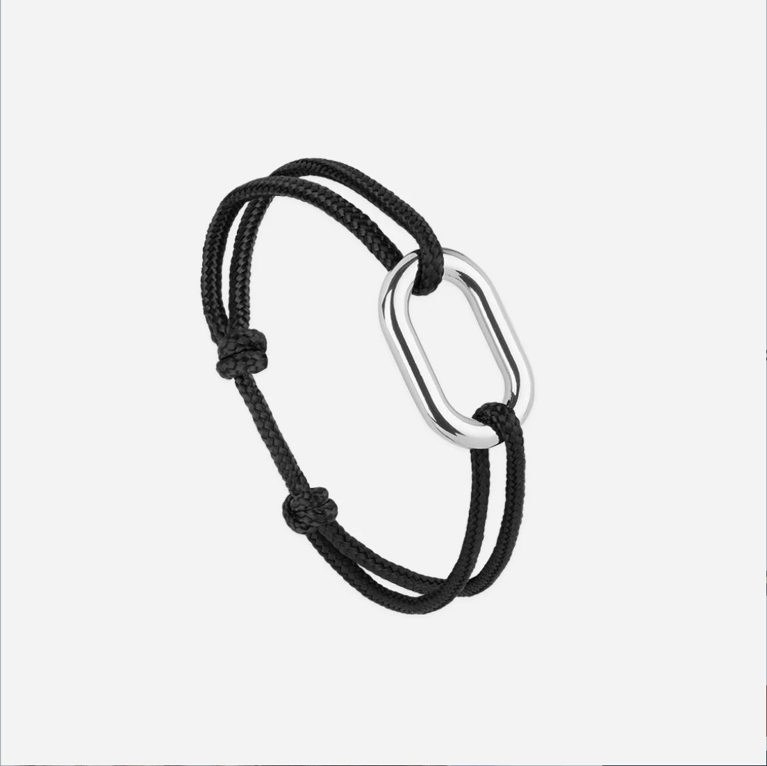 Bracelet Maillon 22mn - lien fin noir
