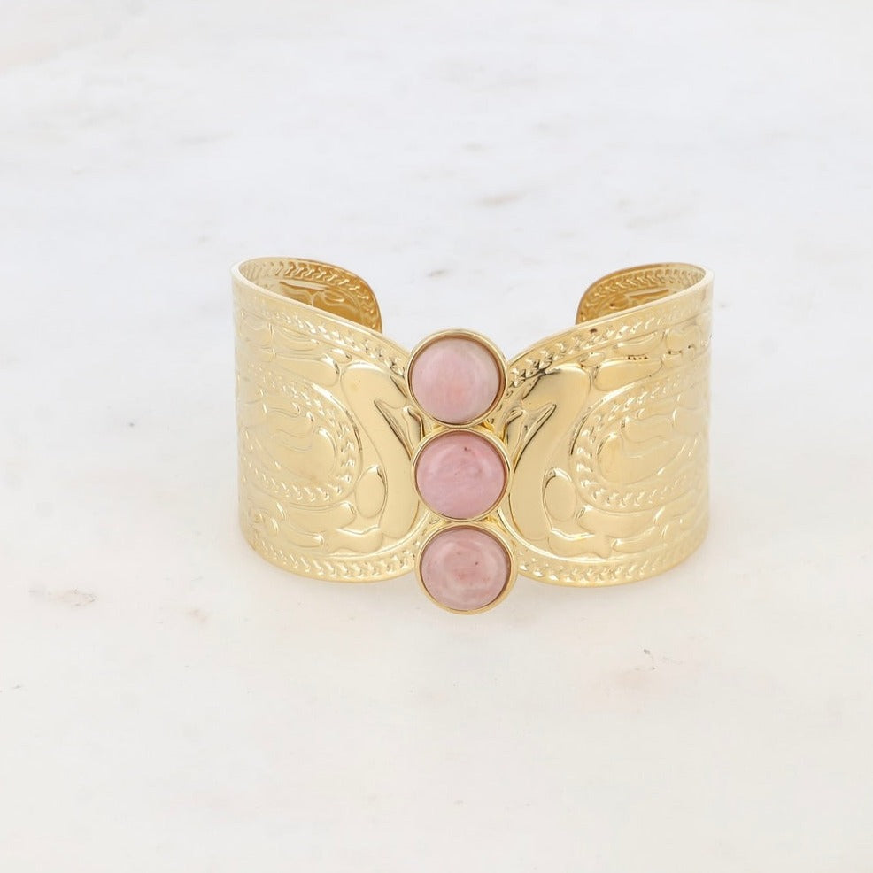 Bracelet manchette 3 pierres - Marta
