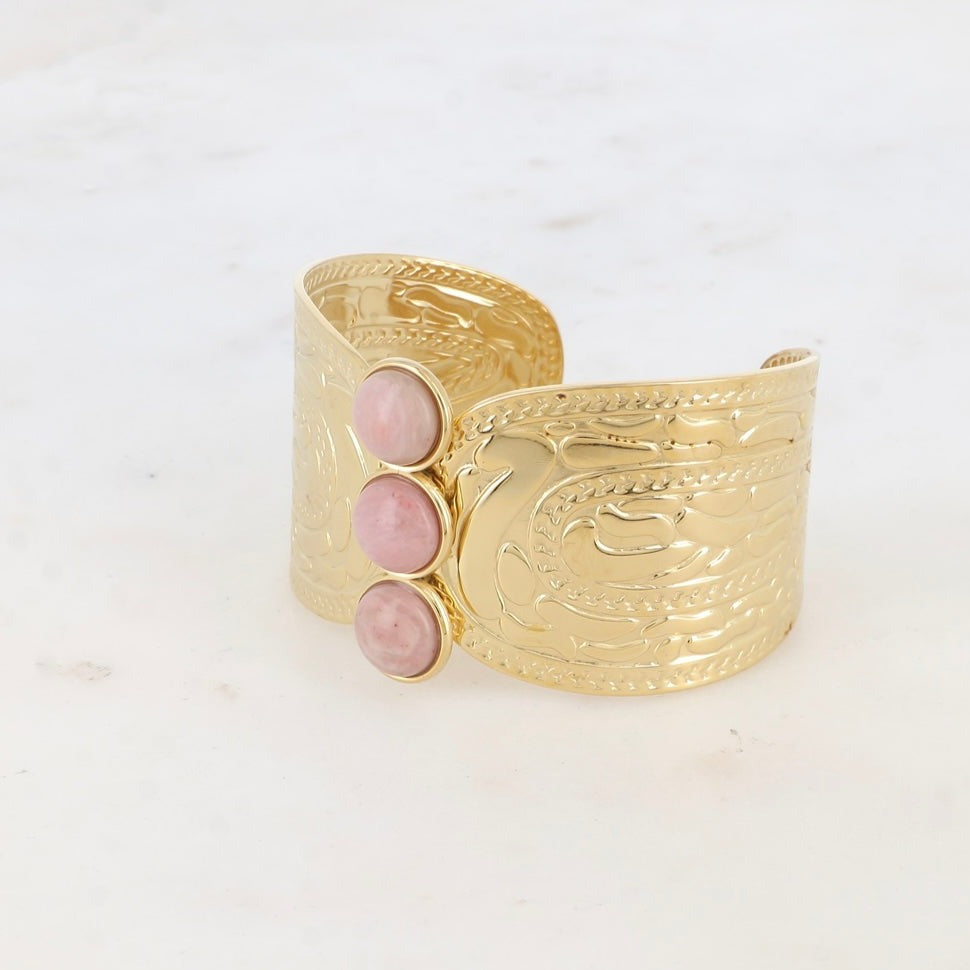 Bracelet manchette 3 pierres - Marta