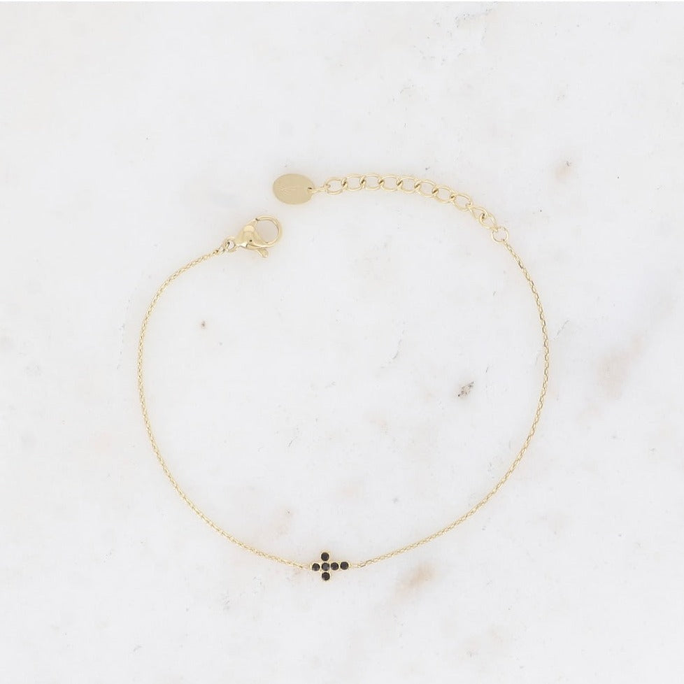 Bracelet mini croix pierres