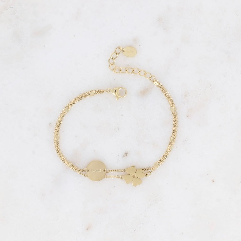 Bracelet trefle & Mom