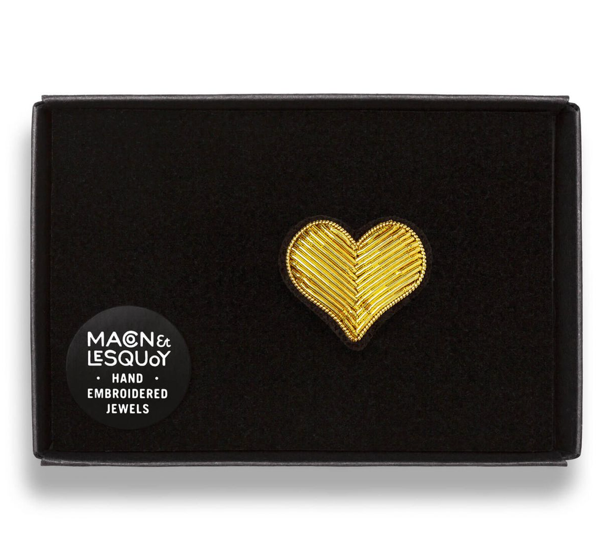 Broche coeur Doré