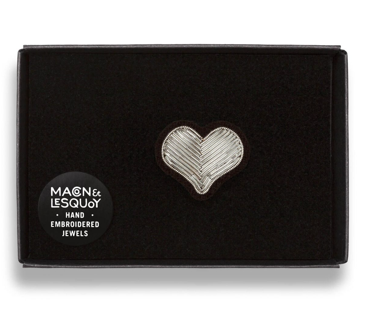 Broche Cœur argenté