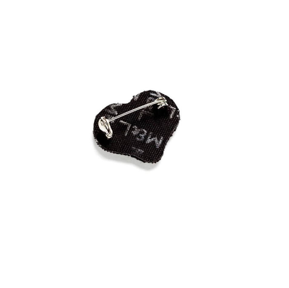 Broche Cœur argenté