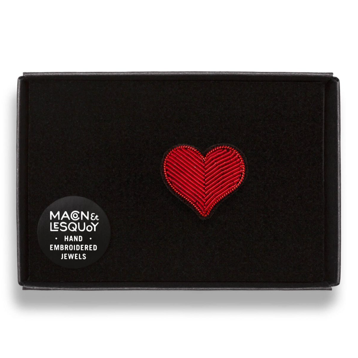 Broche coeur rouge