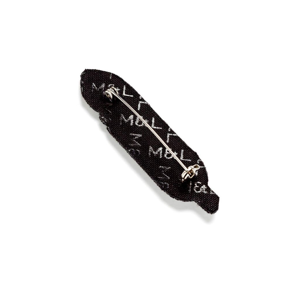Broche Petite plume argentée