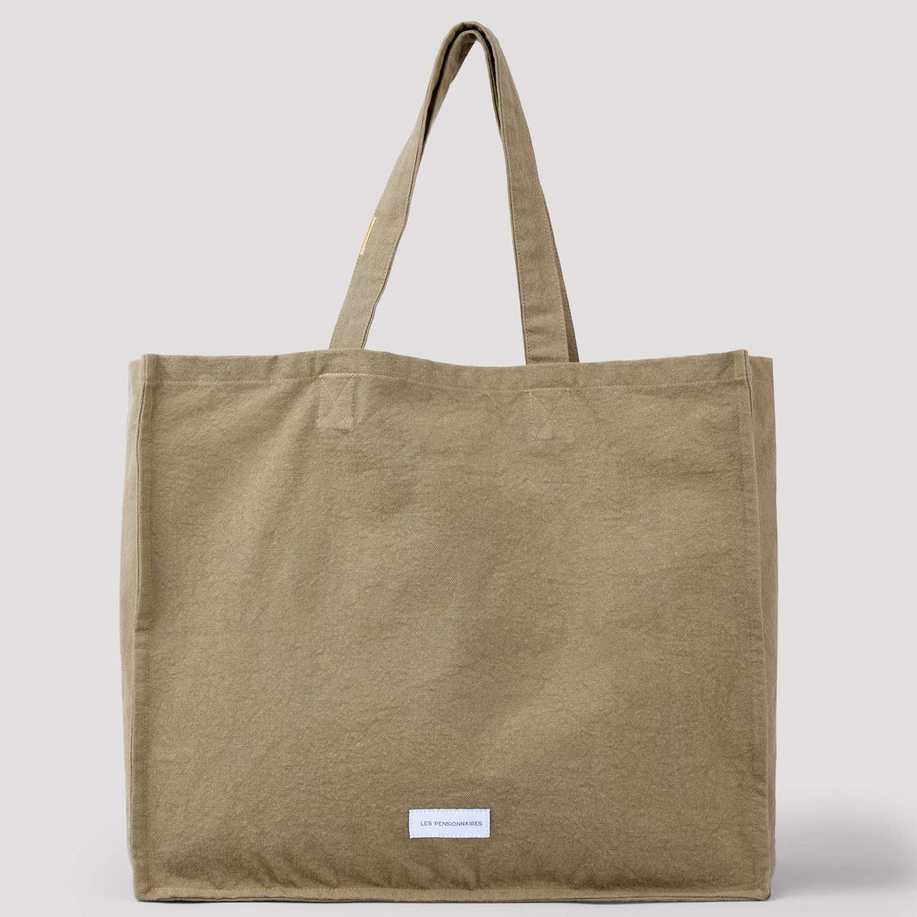 Grand cabas en toile de coton bio - vert tilleul