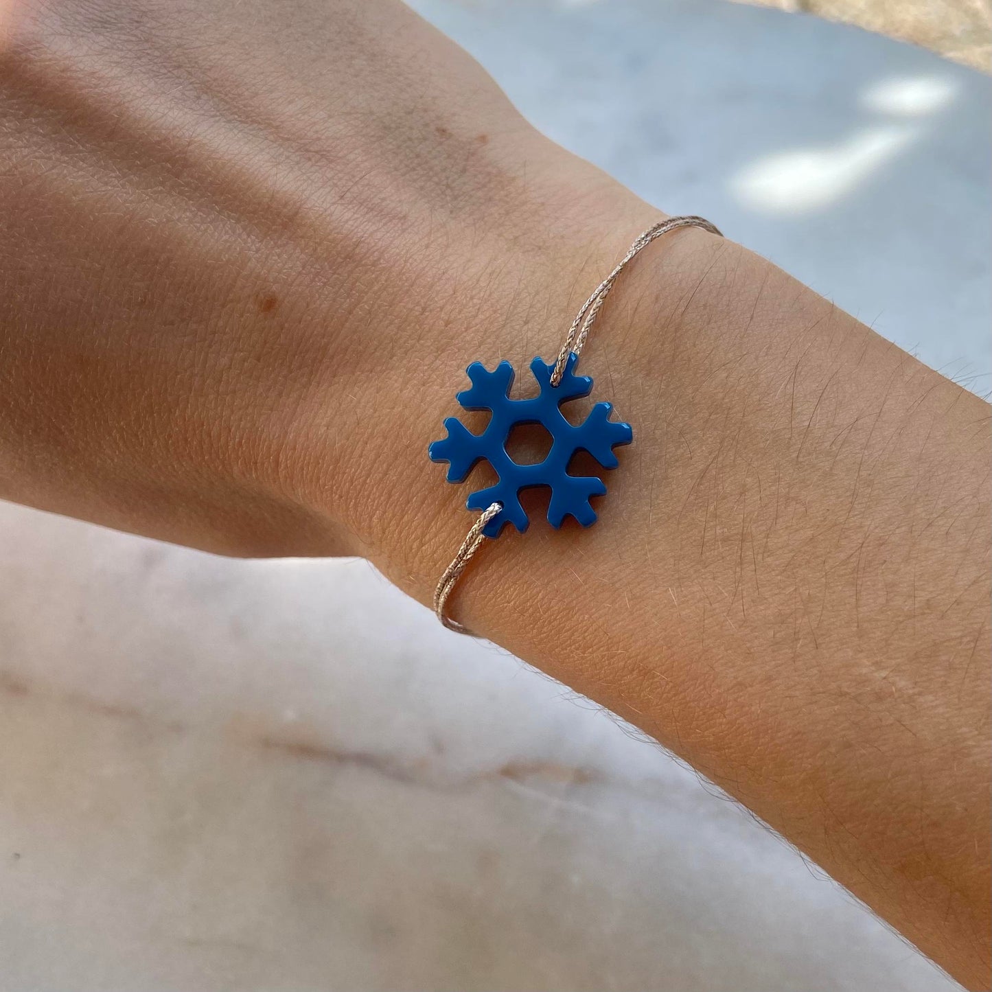 Bracelet acétate flocons