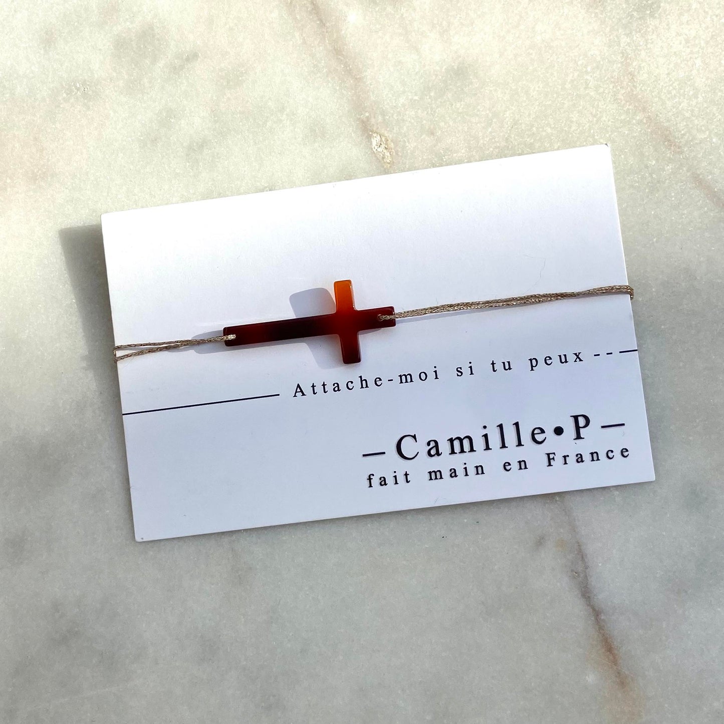 Bracelet acétate croix