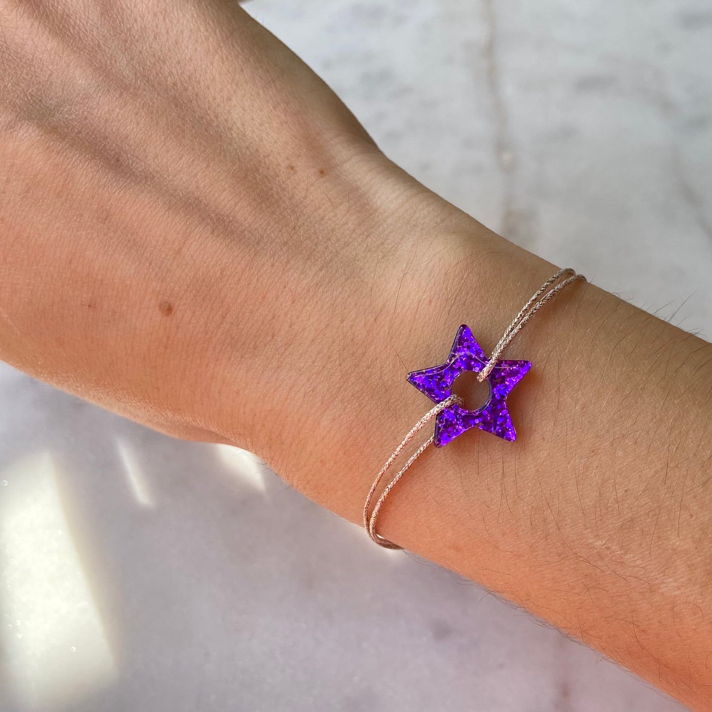 Bracelet acétate étoile