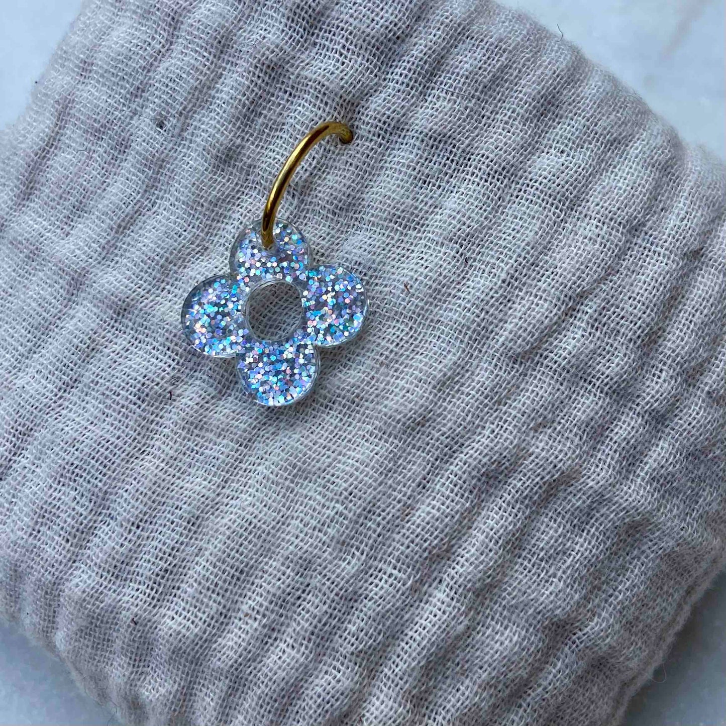 Boucles d'oreilles acétate - petit modèle trèfle