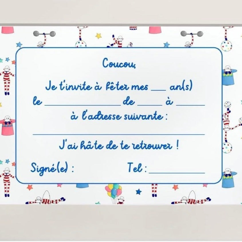 Cartons d'invitations anniversaire