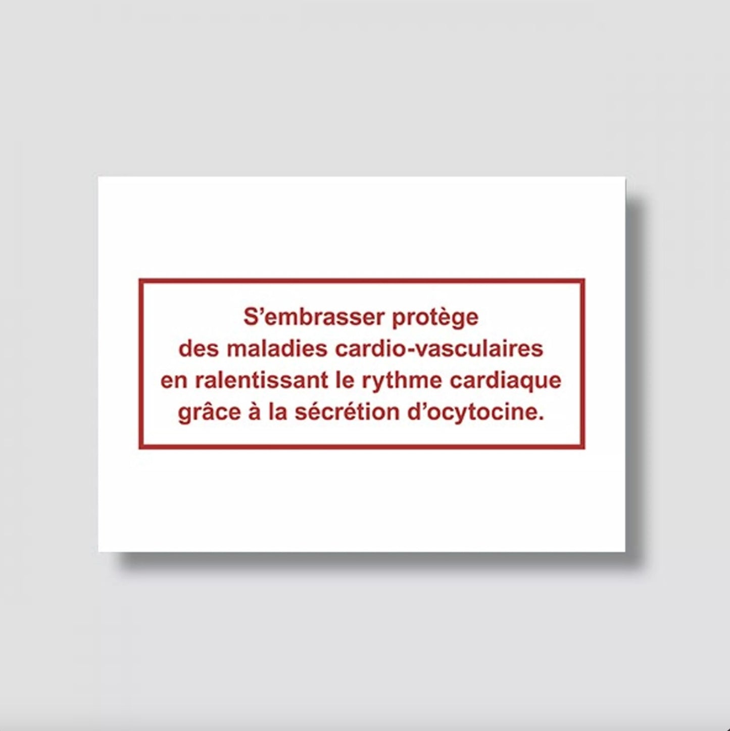 Carte Postale S'embrasser protège des maladies...