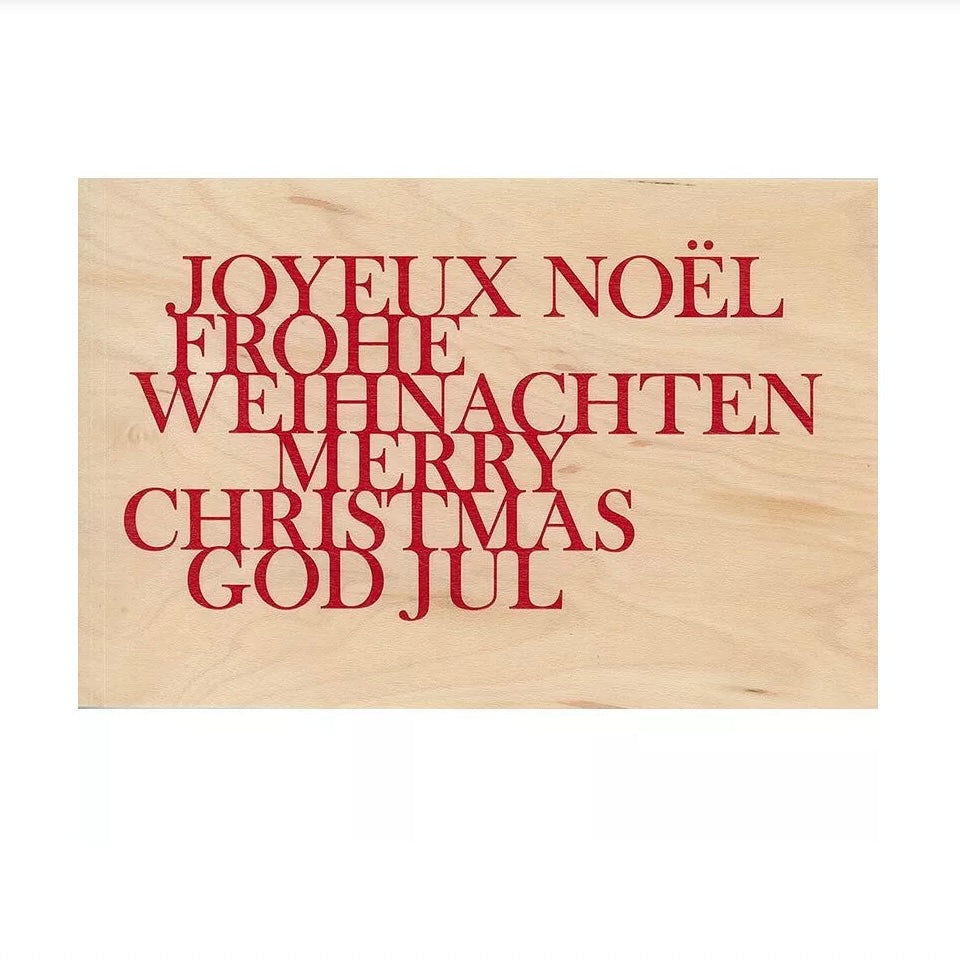 Carte postale joyeux noel bois