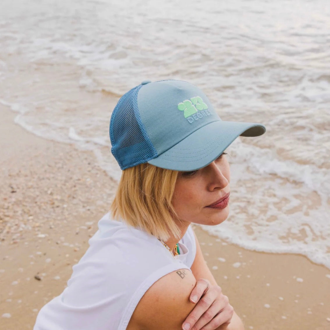 Casquette SUNSHINE bleu Céladon