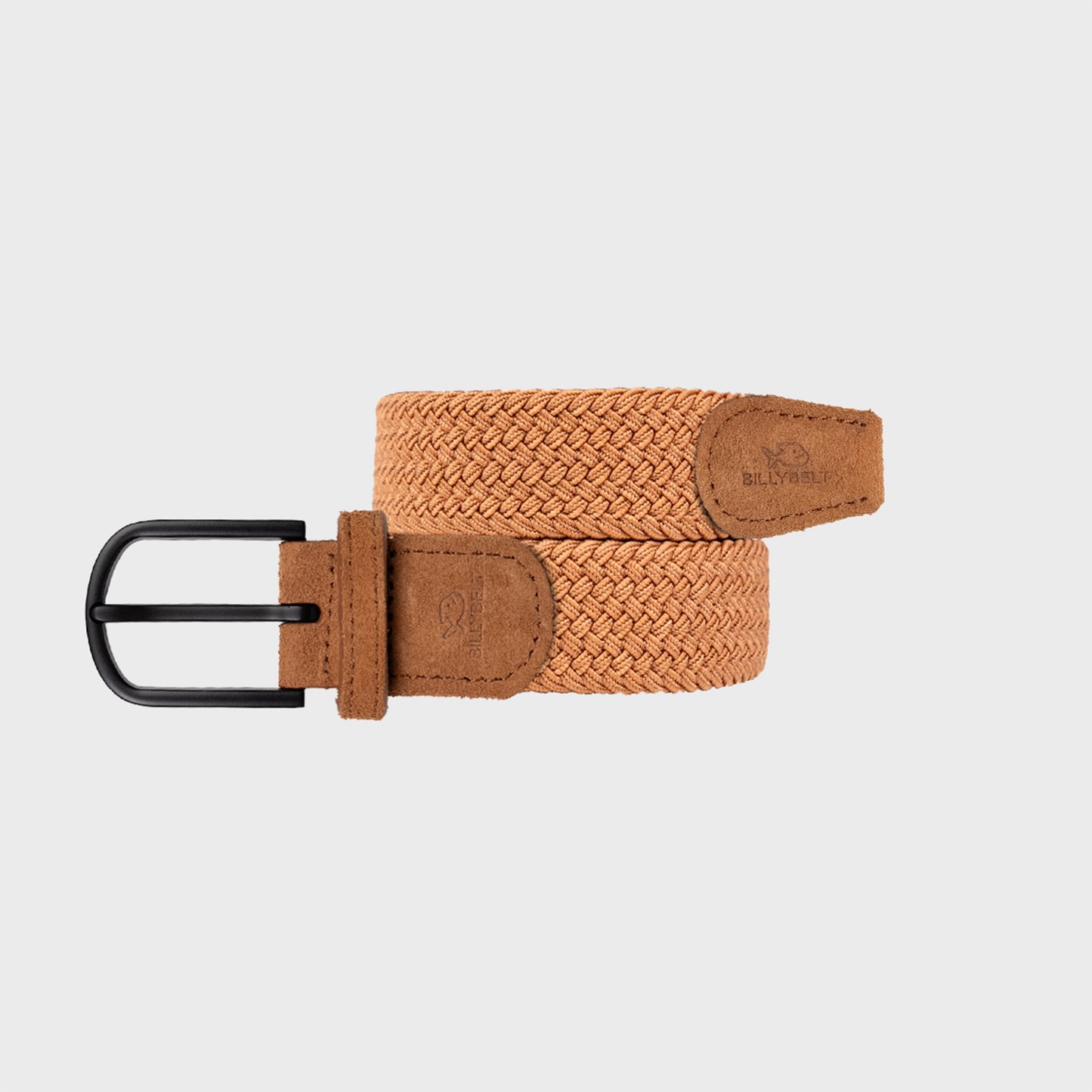 Ceinture tressée élastique Marron