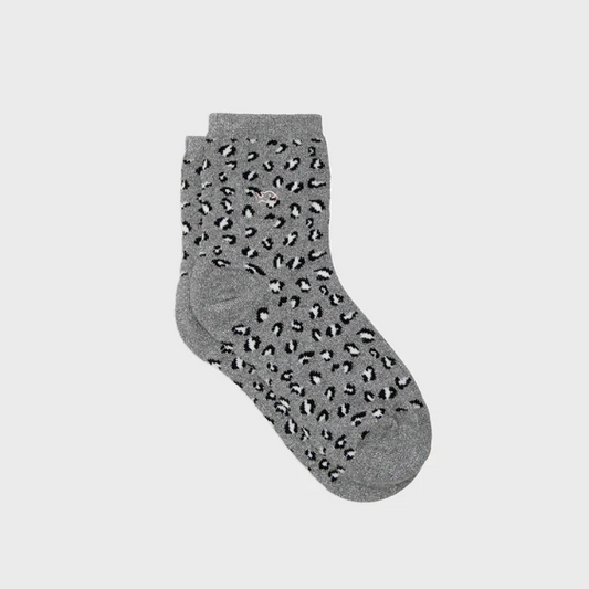 billy belt chaussettes leopard grises