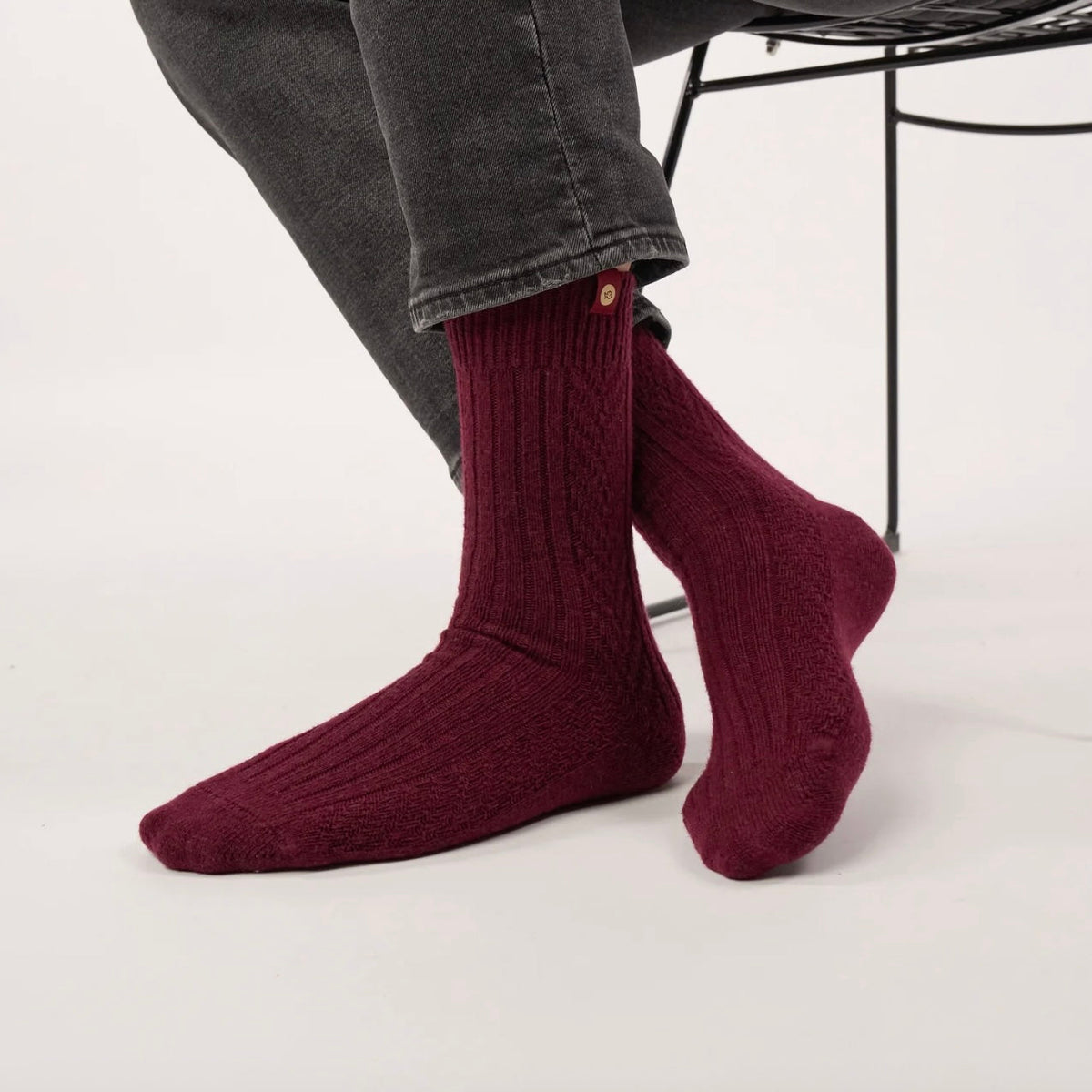 Chaussettes Laine Bordeaux