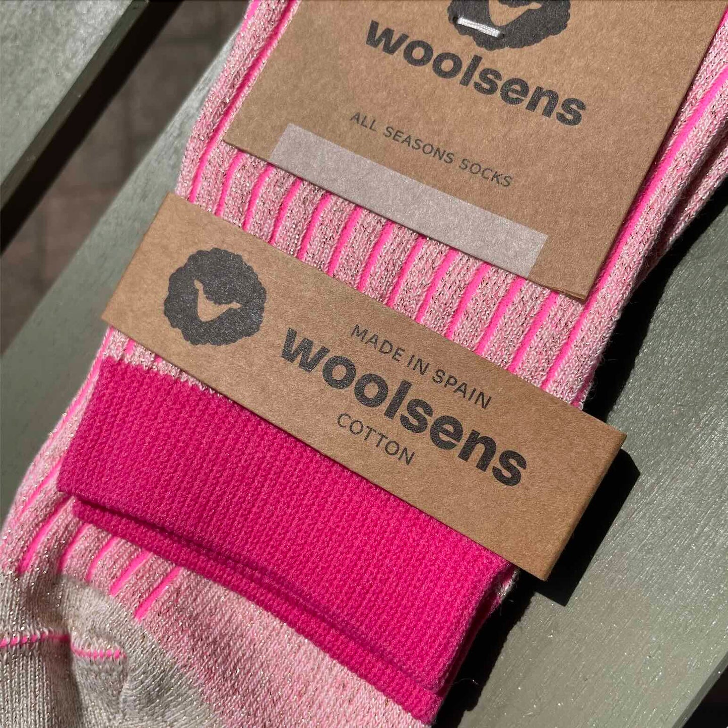 Chaussettes Mykonos rose fluo