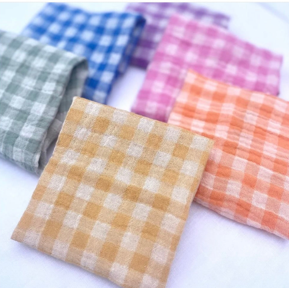 Coffret 6 serviettes de table Vichy Arc en ciel