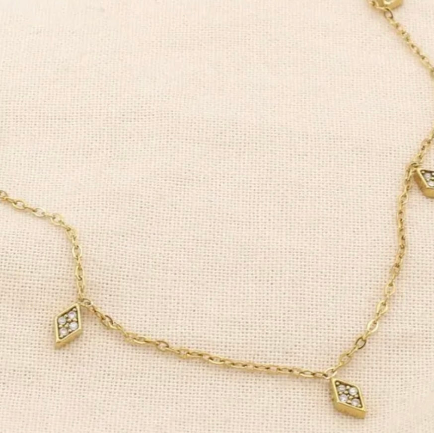 Collier pendentif losange