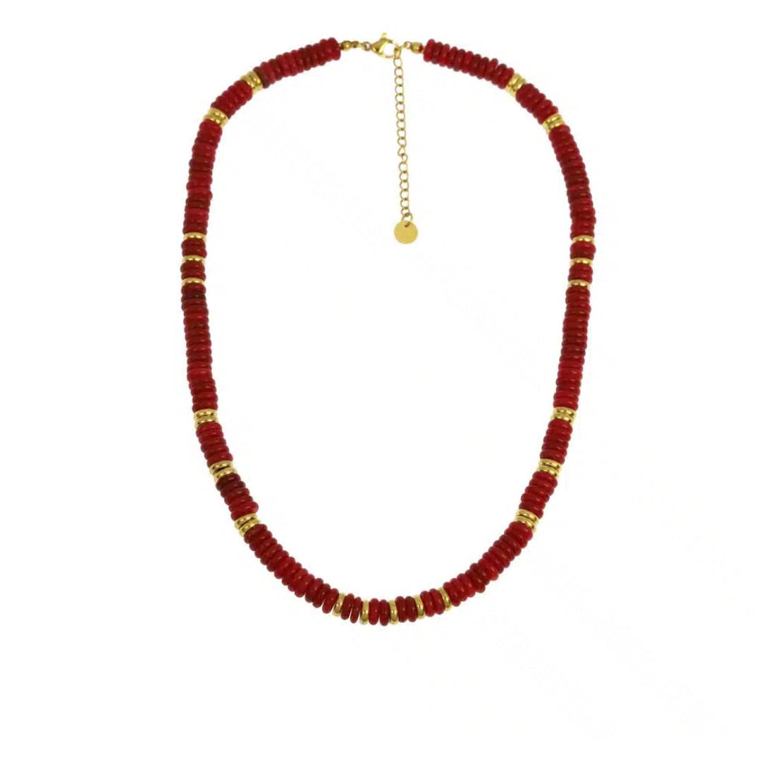 Collier disques colorés