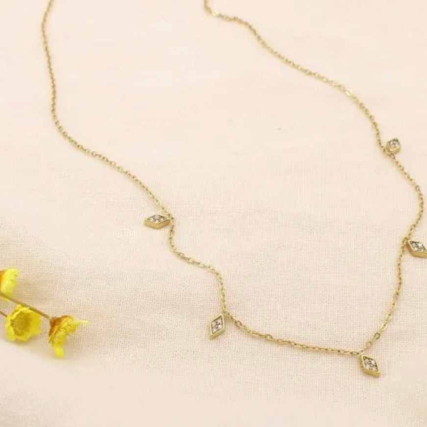 Collier pendentif losange