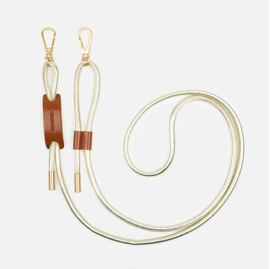 Cordon cuir téléphone - Noga doré