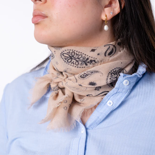 billybelt foulard laine ecru 70x70