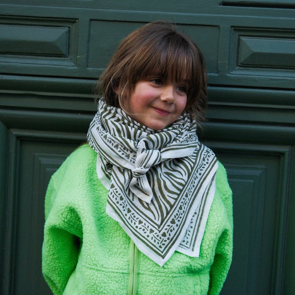 Foulard Zèbre Kaki