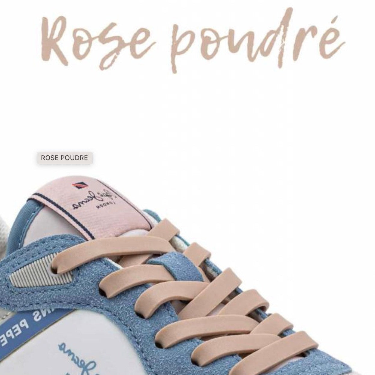 Lacets larges Rose poudré