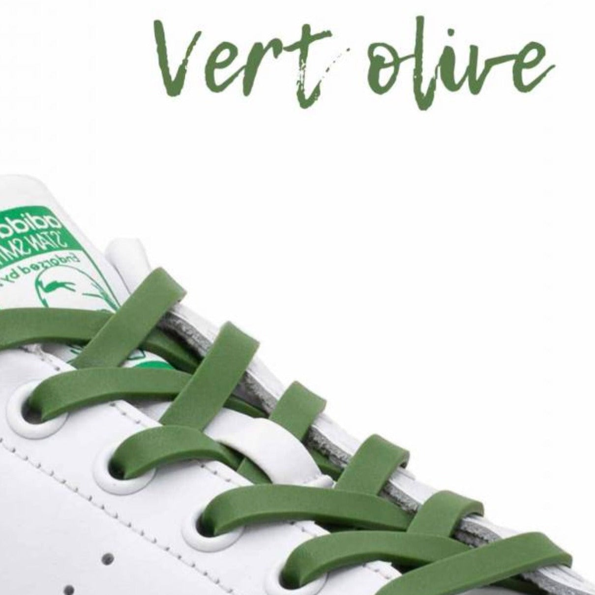 Lacets larges Vert Olive