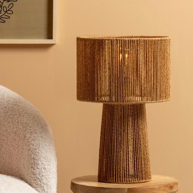 Lampe corde papier haute