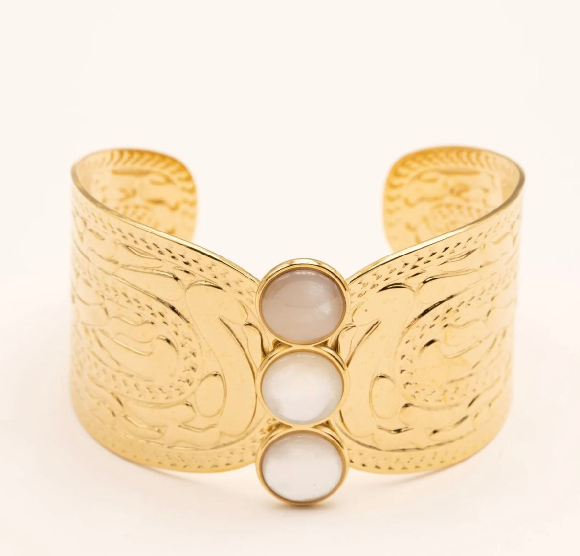 Bracelet manchette 3 pierres - Marta