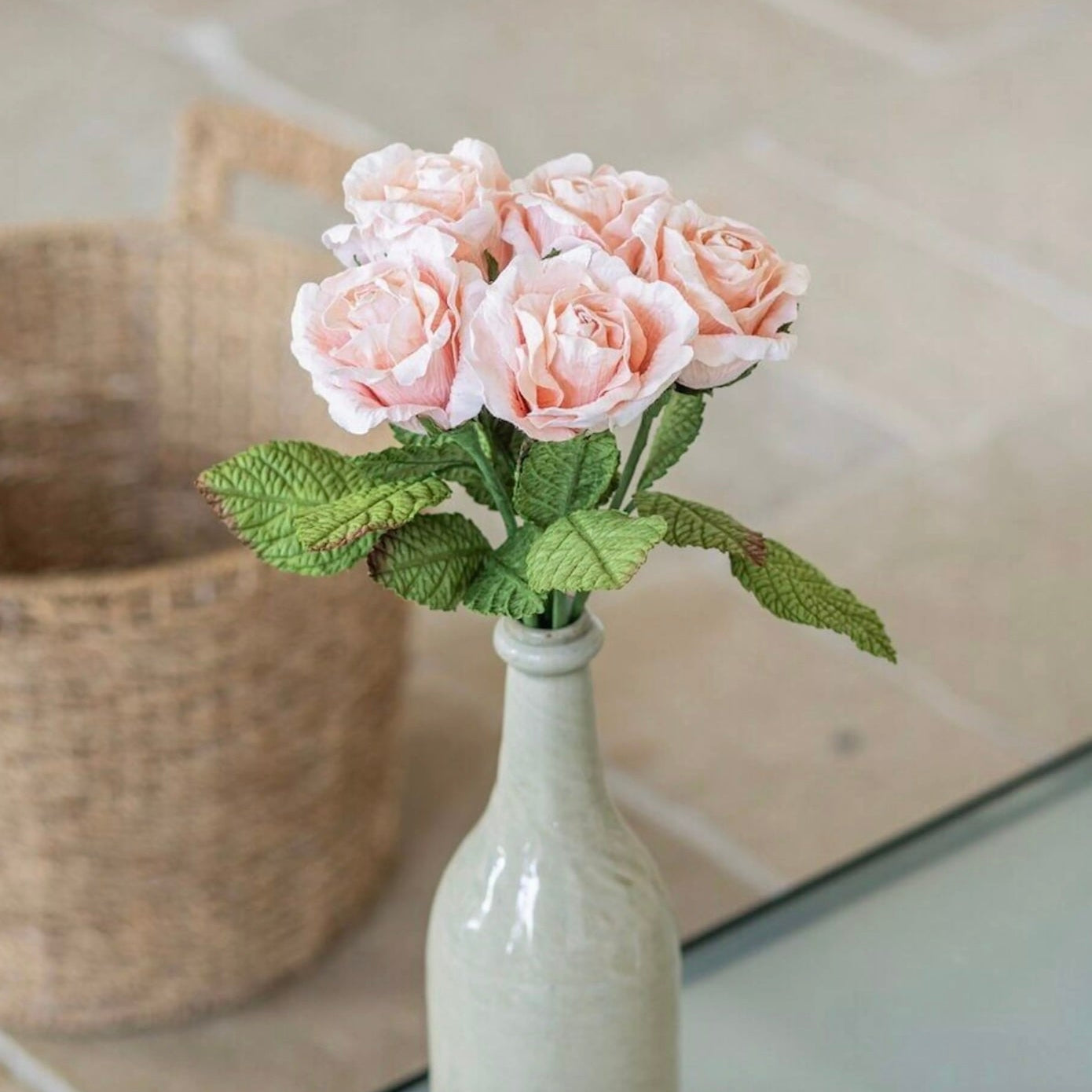 Fleur petite rose champagne