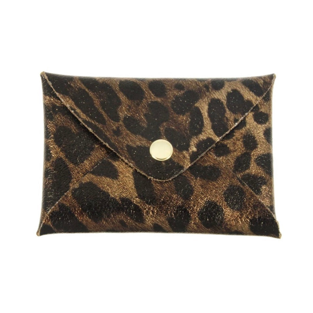 Porte cartes Origami Leopard