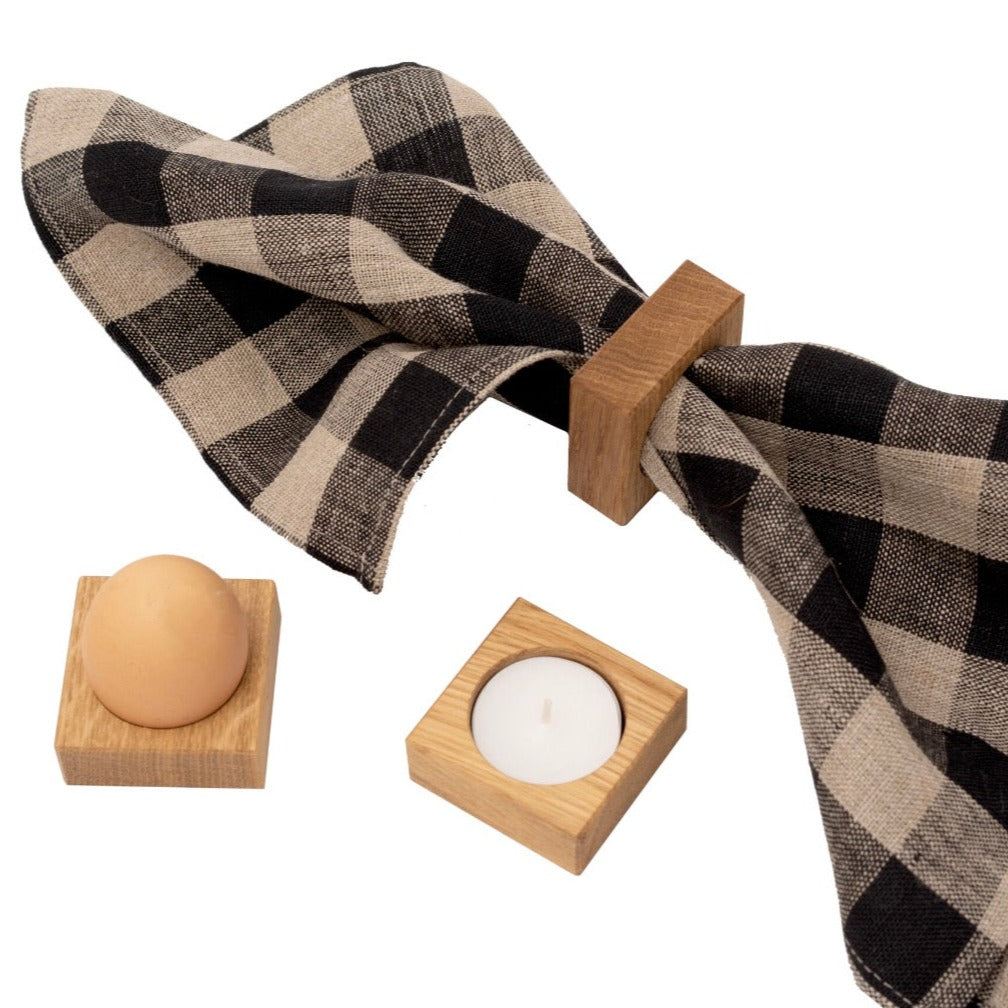 Ronds de serviettes - bois clair